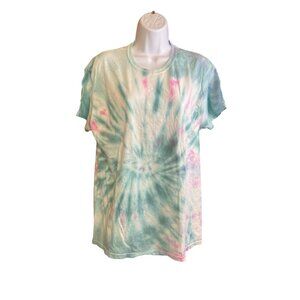 Hanes ComfortSoft Unisex Tie Dye TShirt Large Pastel Swirl Casual Boho Hippie
